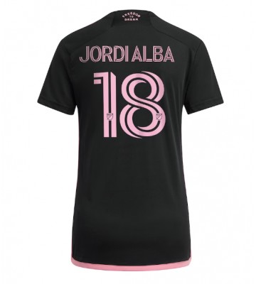 Inter Miami Jordi Alba #18 Bortatröja Kvinnor 2023-24 Kortärmad